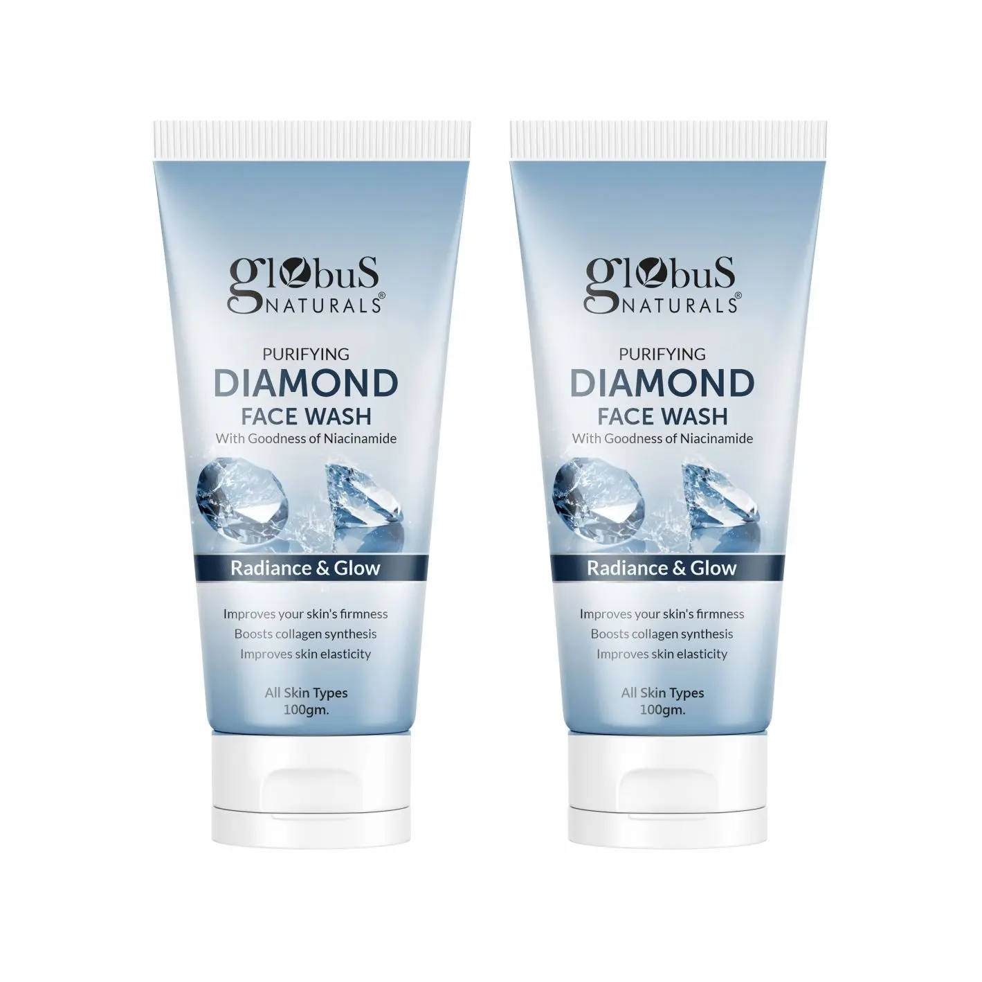 Globus Naturals Purifying  Diamond Face Wash 100 gm Pack of 2