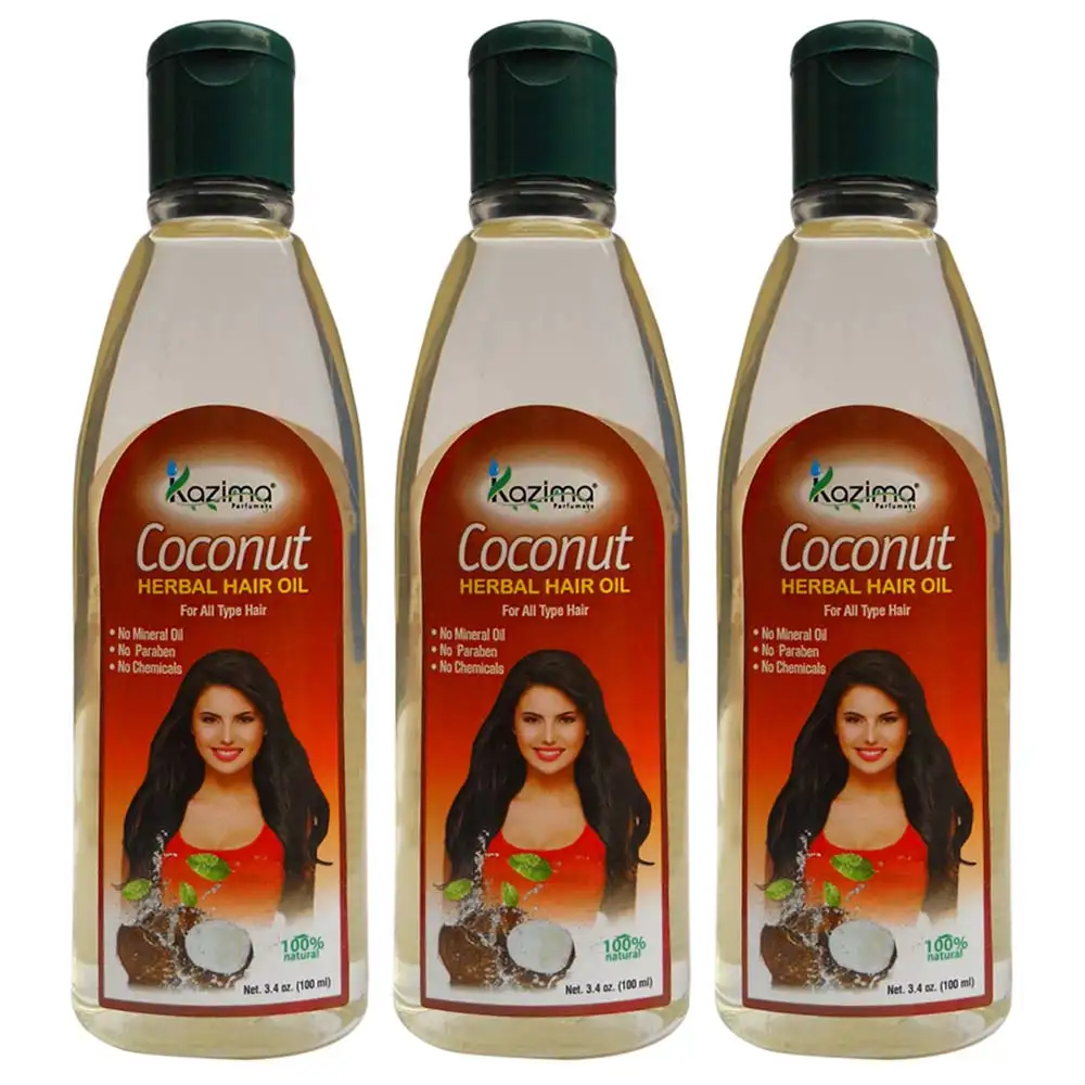 Kazima Coconut Herbal Hair Oil,  100 ml  All Hair Type (Pack of 3)