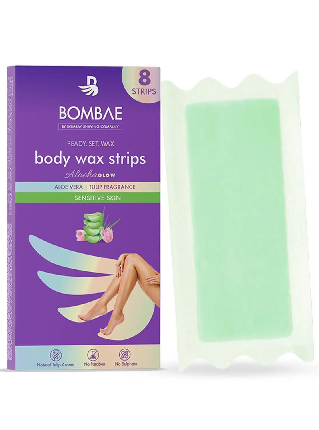 Bombae 8 Body Wax Strips - Sensitive Skin