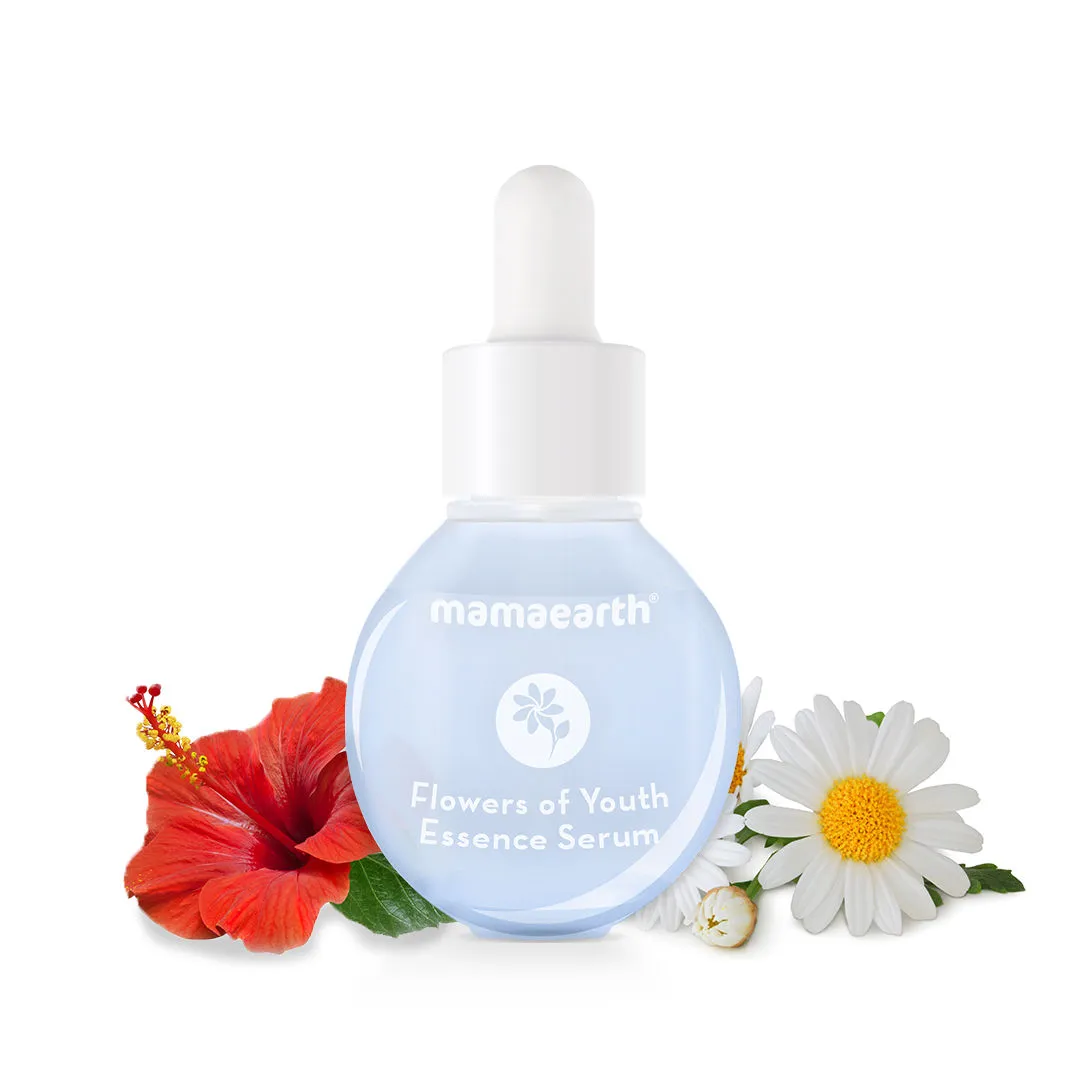 Mamaearth Flowers Of Youth Essence Serum, For Smooth Skin, With Hyaluronic Acid & Hibiscus