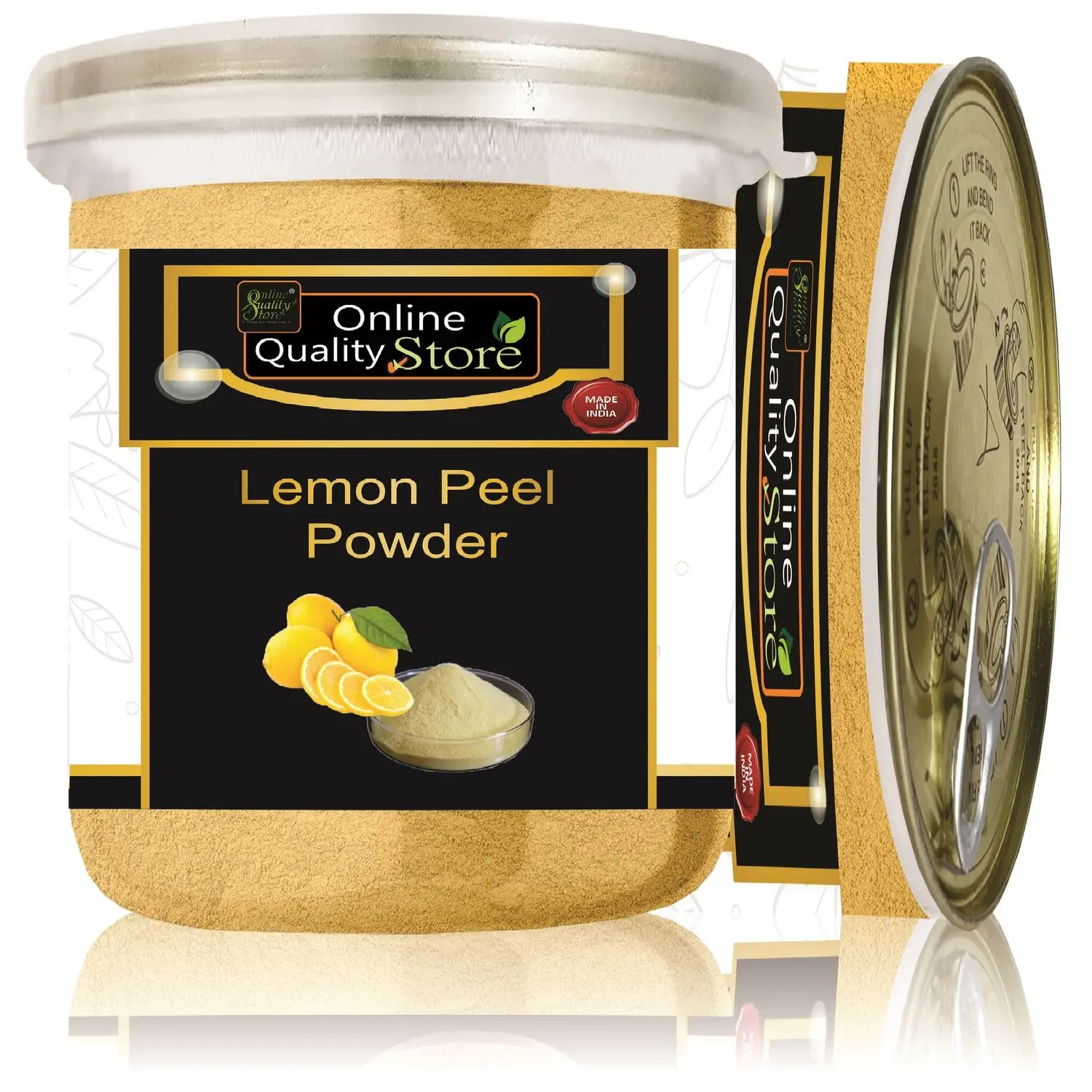 Online Quality Store Lemon Powder For Skin Whitenin_100g - Organic Lemon Face Gel - Lemon Peel Gel for Brightening & Radiance Deep Clean Gel Mask {jar_Lemon_Peel_100}