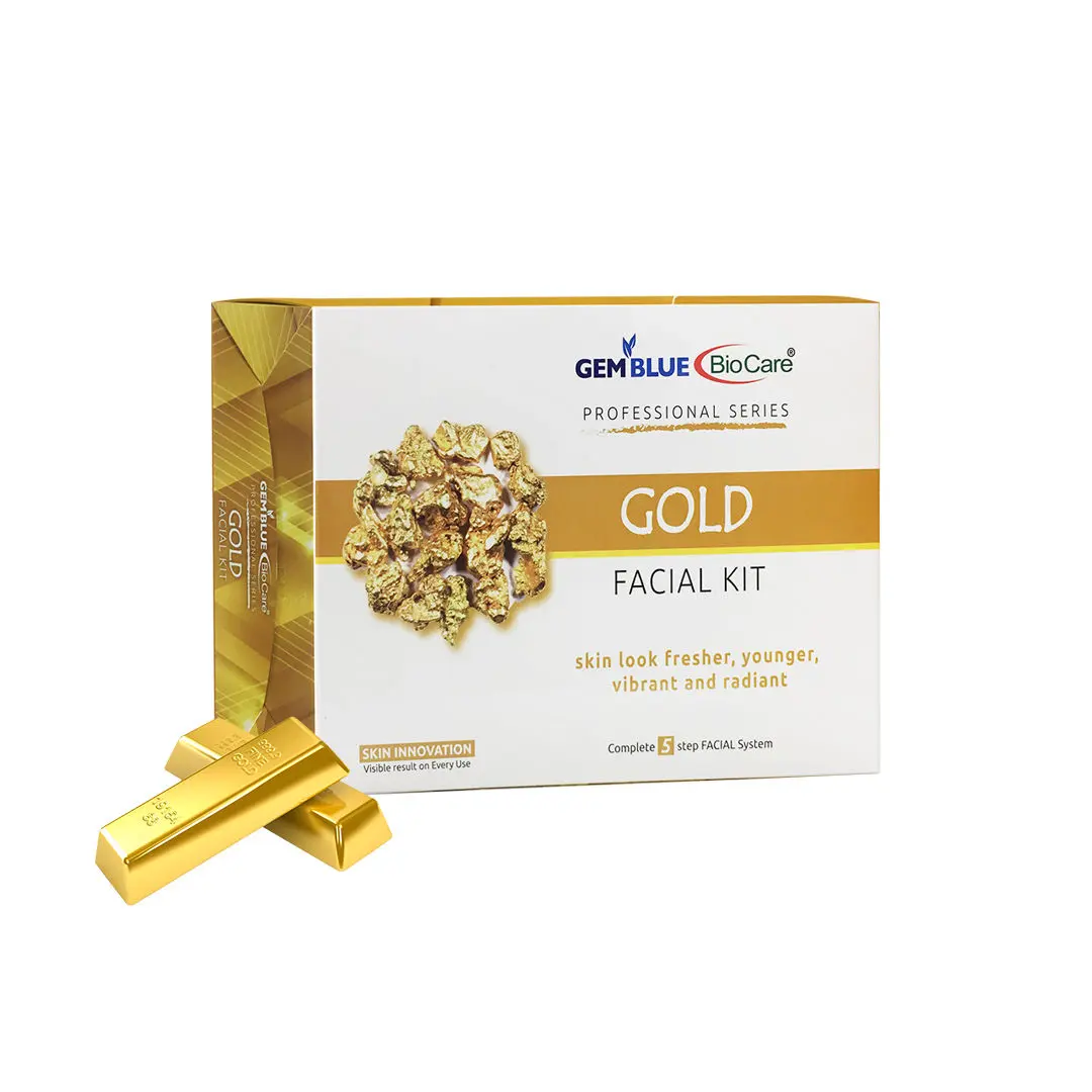 Gemblue Biocare Gold Facial Kit for Skin Look Fresher, Younger, Vibrant and Radiant, 400gm