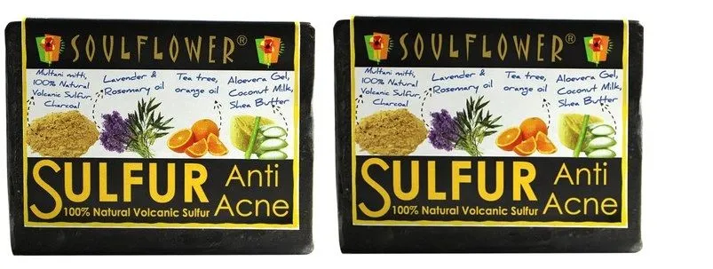 Soulflower Anti Acne Sulfur Soap (Buy 1 Get 1 Free)