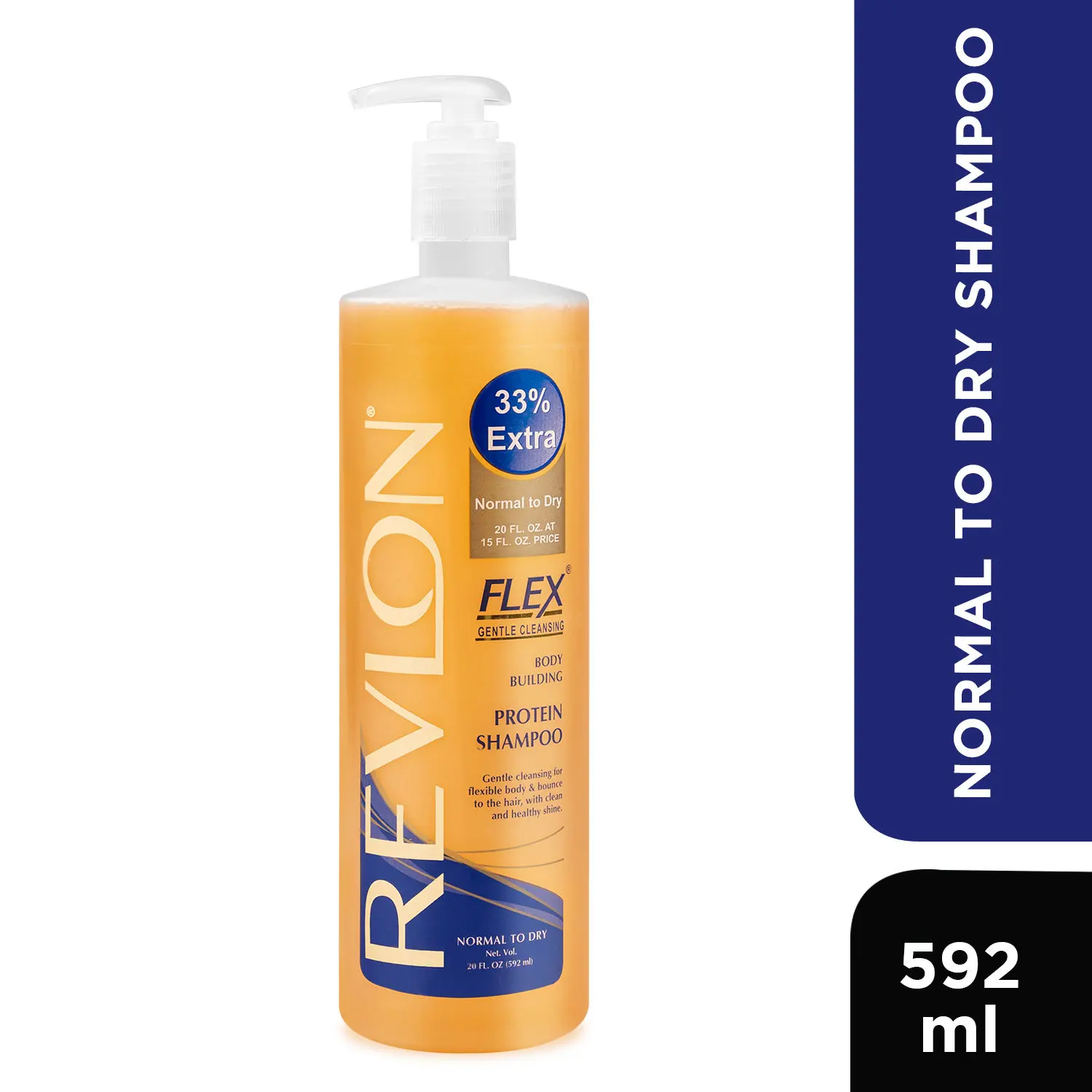 Revlon Flex Body Building Shampoo - For Normal To Dry Hair (592 ml)