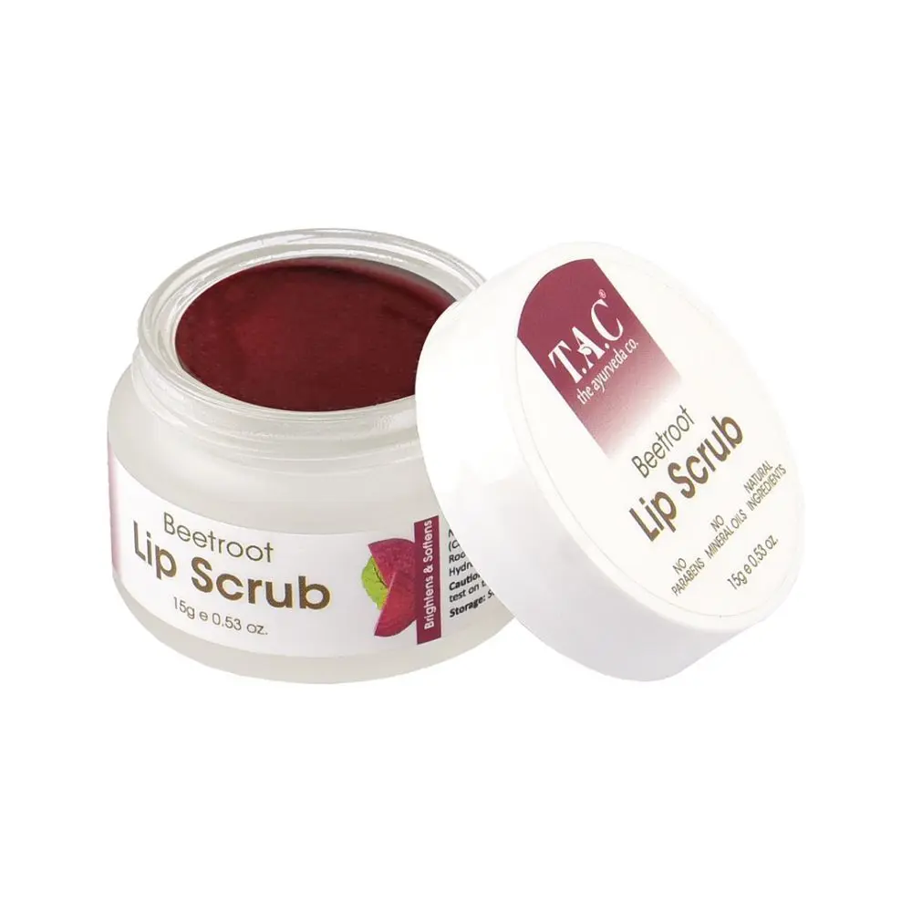 TAC - The Ayurveda Co. Beetroot Lip Scrub for Dark Dry & Chapped Lips, 15gm