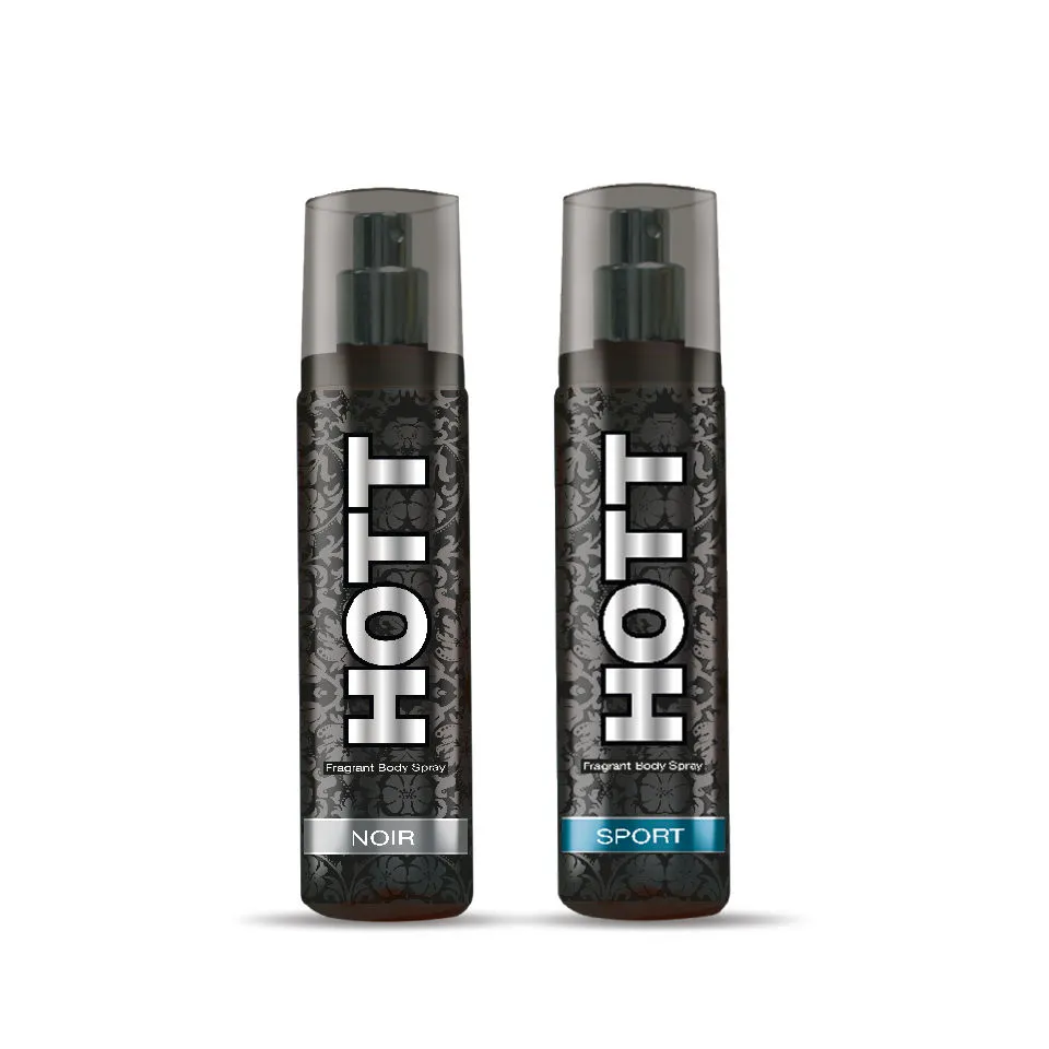 Hott Sport and Noir Deodorant For Men (Pack of 2)