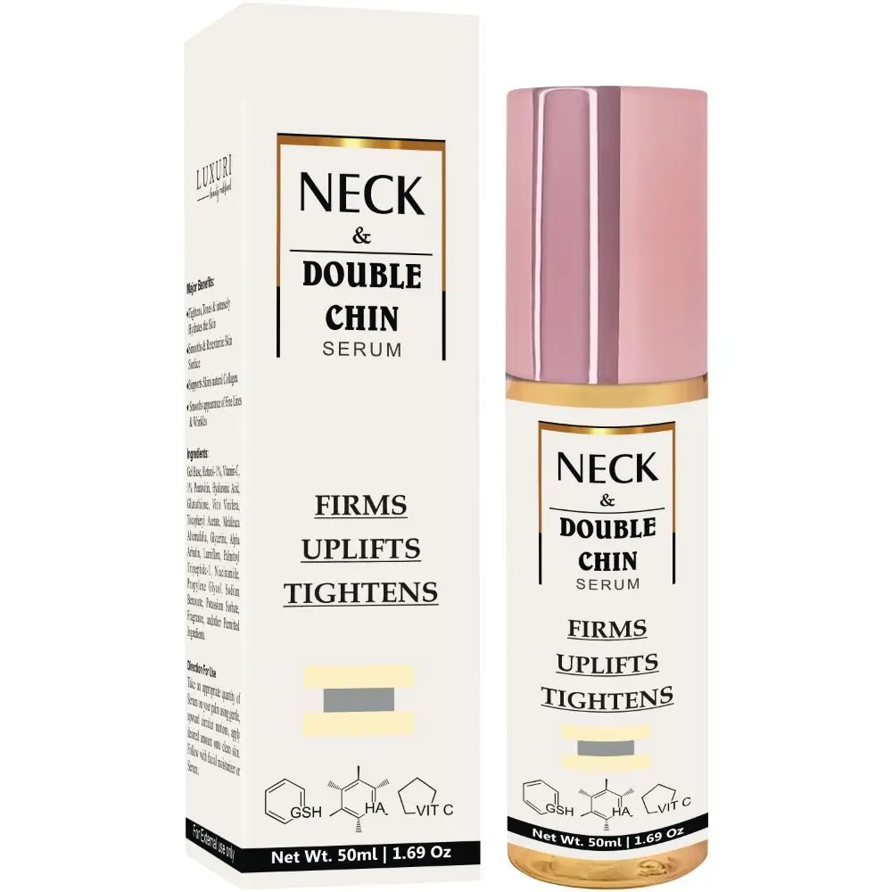 LUXURI Neck & Double Chin Serum Neck Firming & Tightening, DoubleA Chin,Remove Double Chin. For Men & WomenA A - 50ml