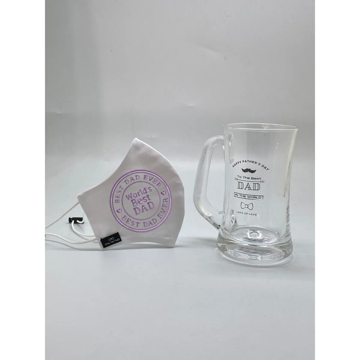 The Tie Hub Best Dad ever Purple Face Mask with Beer Mug