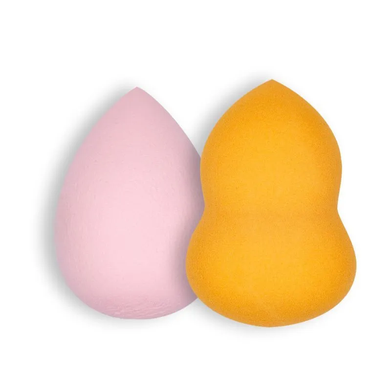 Beautiliss Beauty Blender Makeup Puff Sponge Set (Color May Vary) - 2 Pcs