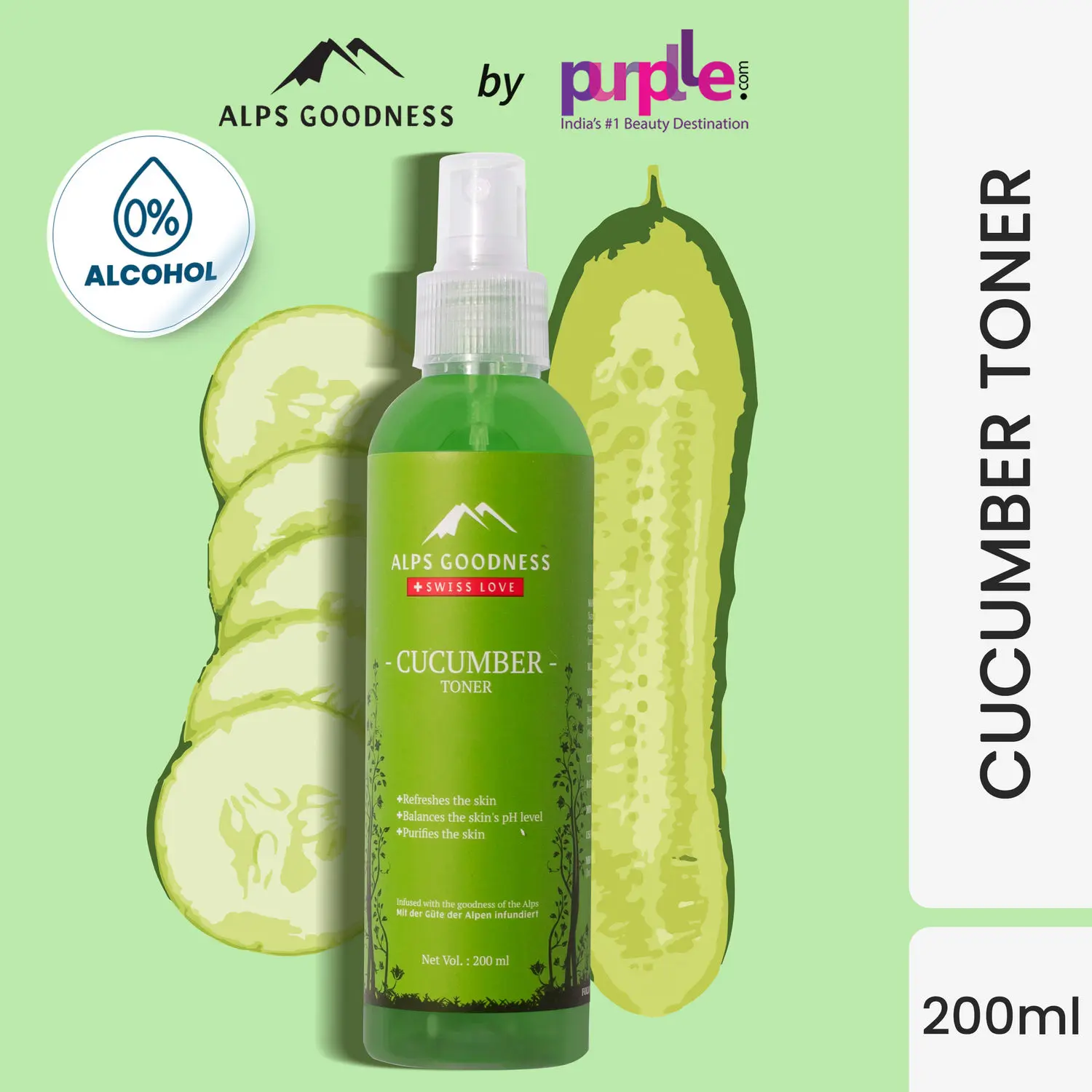 Alps Goodness Toner - Cucumber (200 ml)