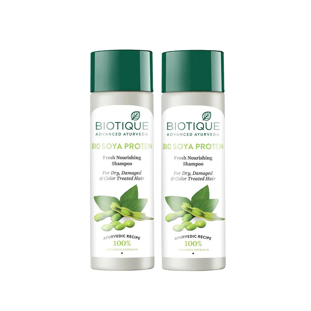 Biotique Bio Soya Protein Fresh Nourishing Shampoo - Pack Of 2