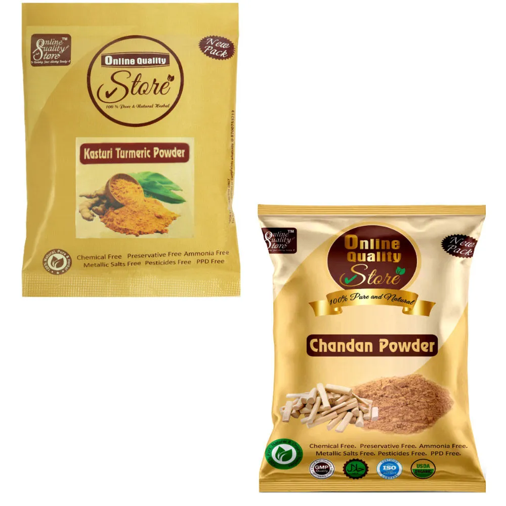 Online Quality Store Kasturi Turmeric Powder And Chandan Powder For Skin