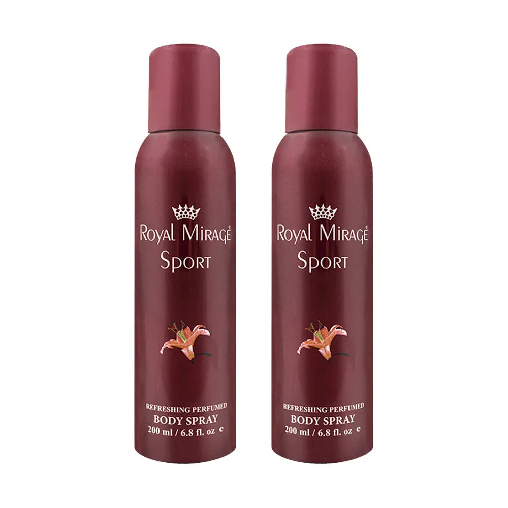 Royal Mirage Sport Refreshing Perfumed Body Spray - Pack Of 2