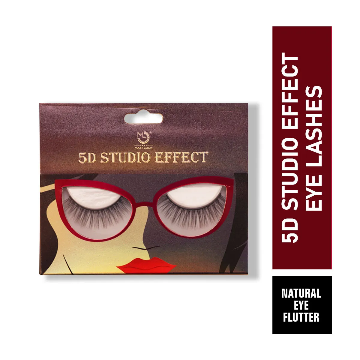 Matt look 5D Studio Effect Eyelashes Collection - Natural Eye Flutter