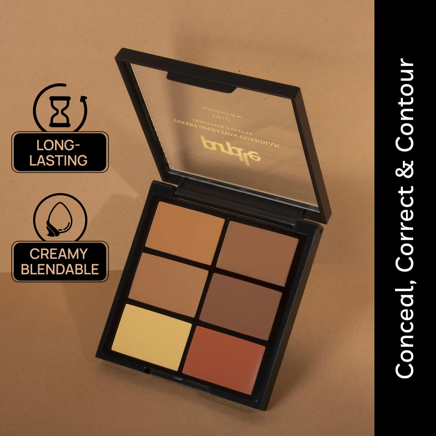 Purplle Concealer Palette (Dusky Skin), Covert Operation Guardian - Field Agent 4 (12 g)