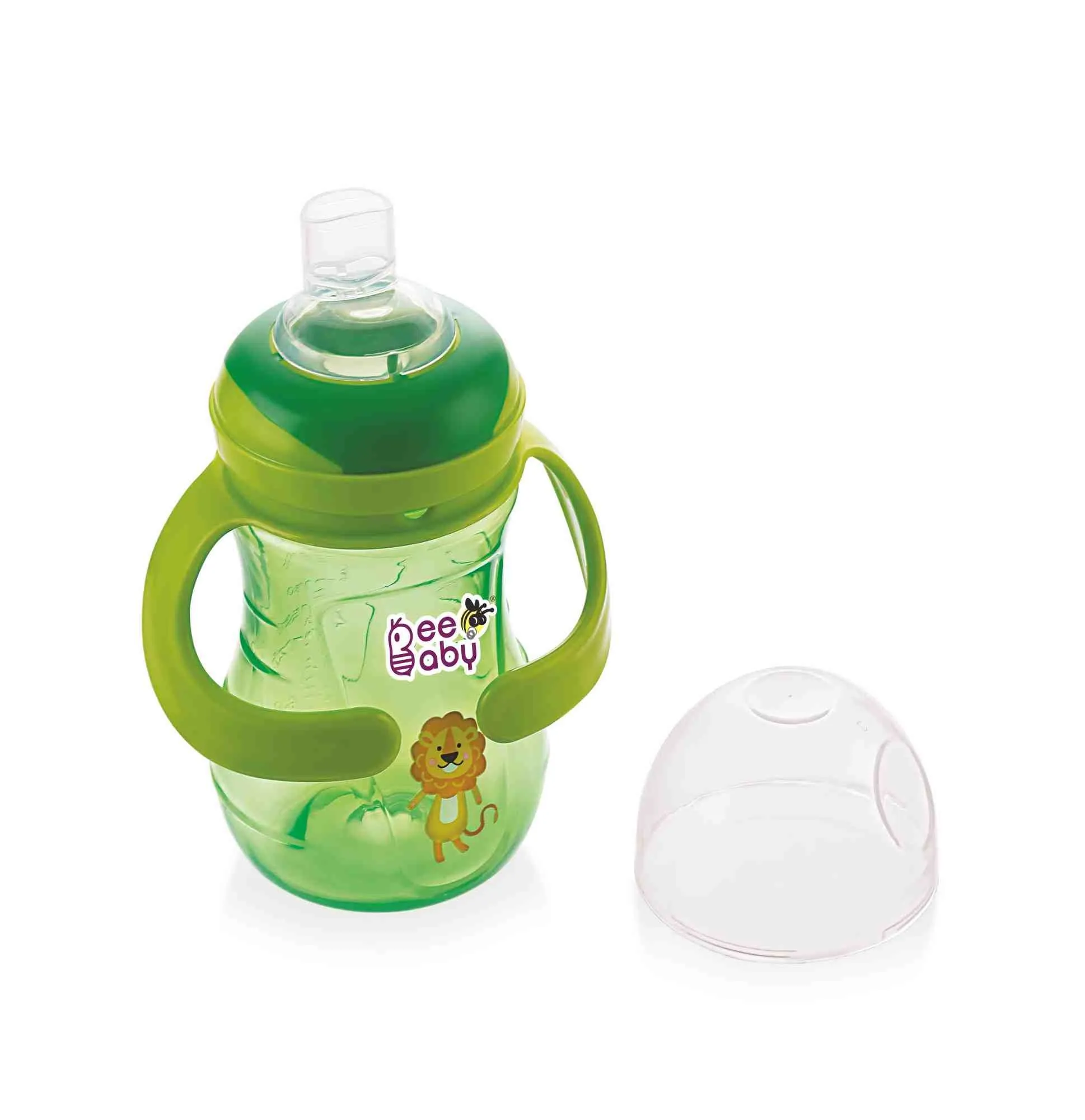 Beebaby Soft Silicone Spout Sippy, Sipper Cup With Handle 250 Ml, 9 Oz 9m+ (green)