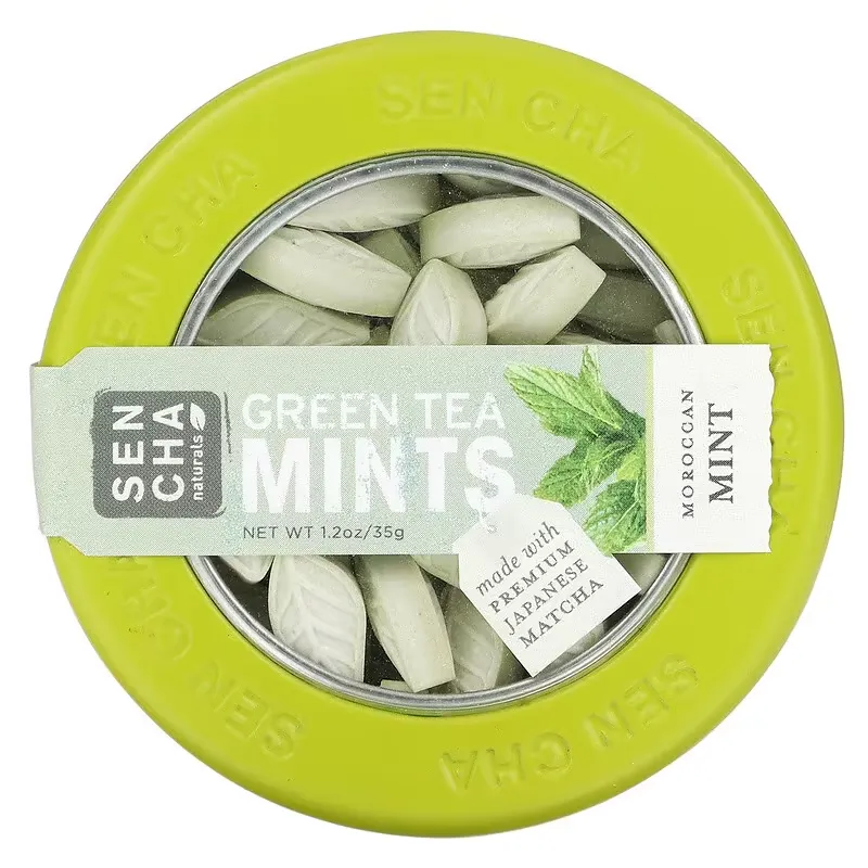 Green Tea Mints, Moroccan Mint, 1.2 oz (35 g)