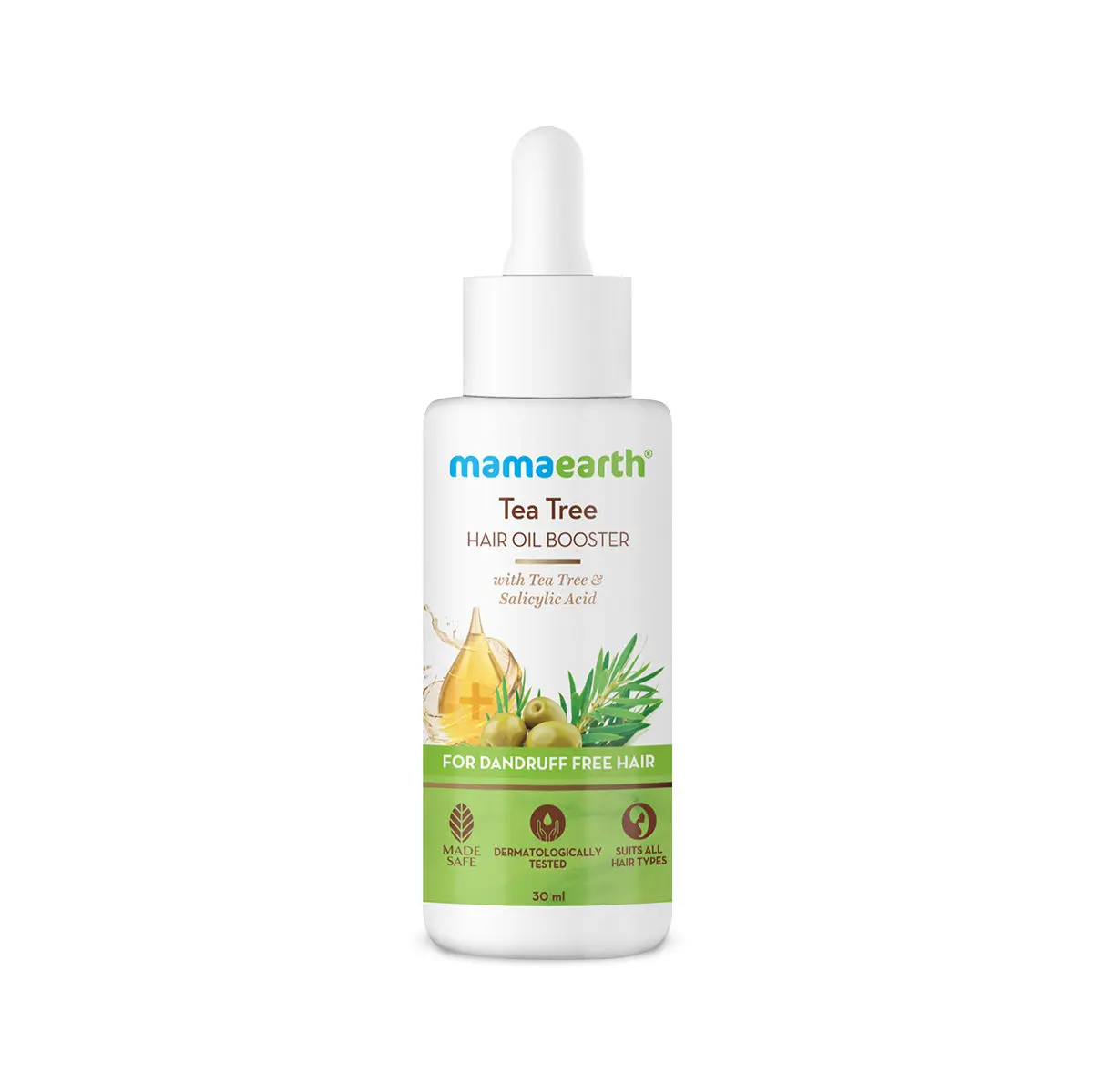 Mamaearth Tea Tree Hair Oil Booster with Tea Tree & Salicylic Acid for Dandruff-free Hair - 30 ml