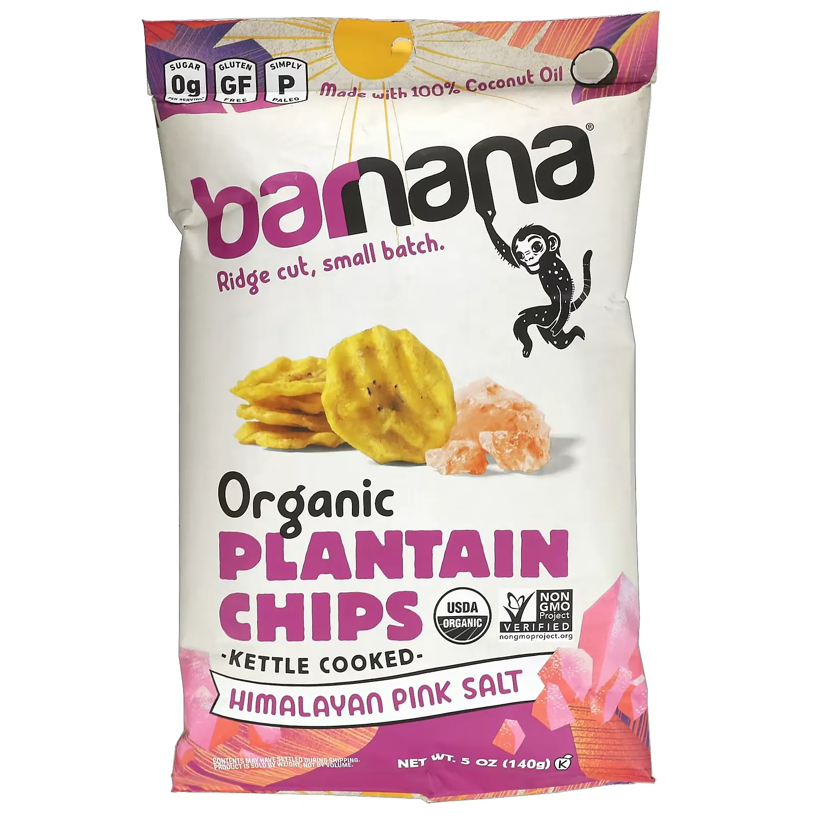 Organic Plantain Chips, Himalayan Pink Salt, 5 oz (140 g)