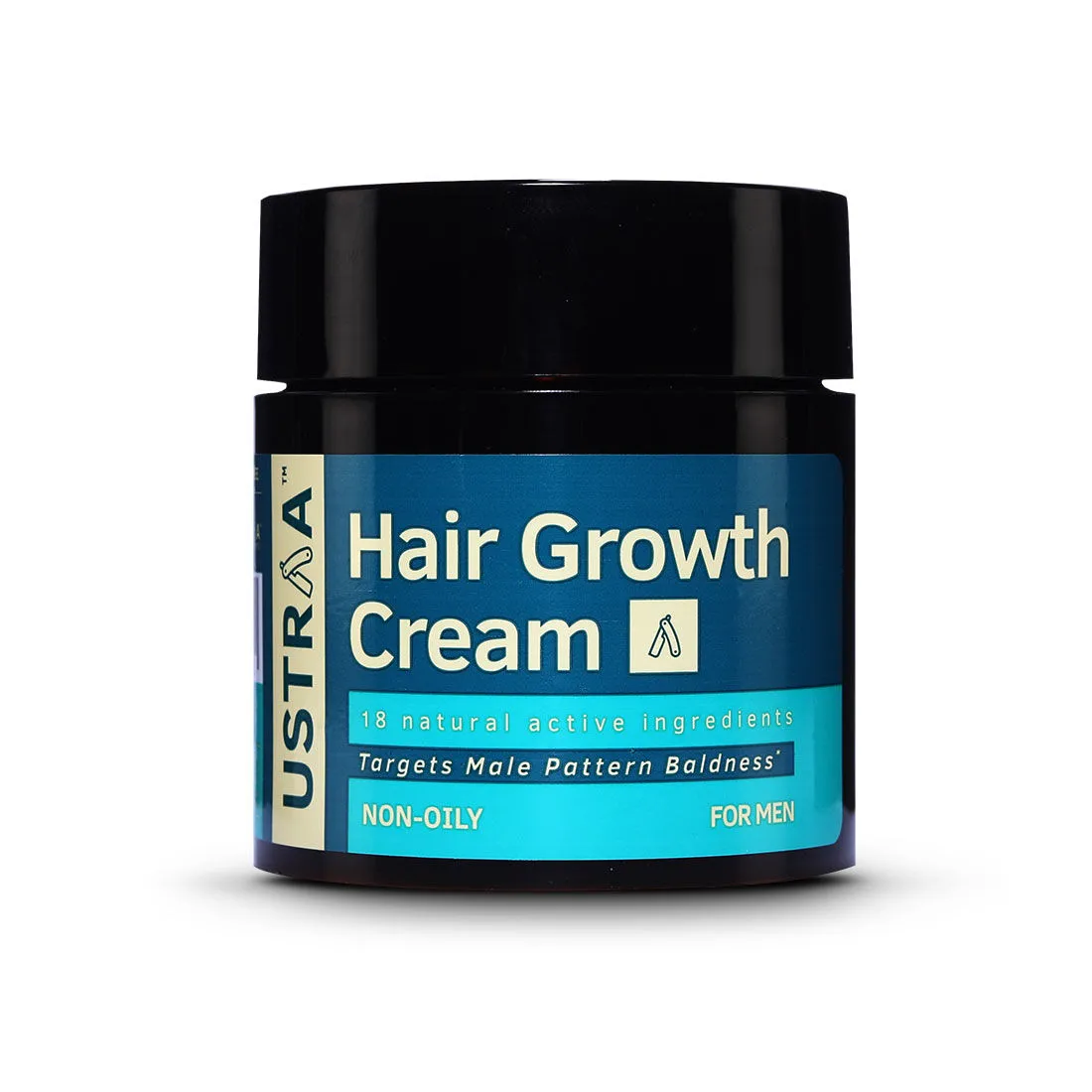 Ustraa Hair Growth Cream 18 Natural Active Ingredients Target Male pattern Baldness Non-oily For Men