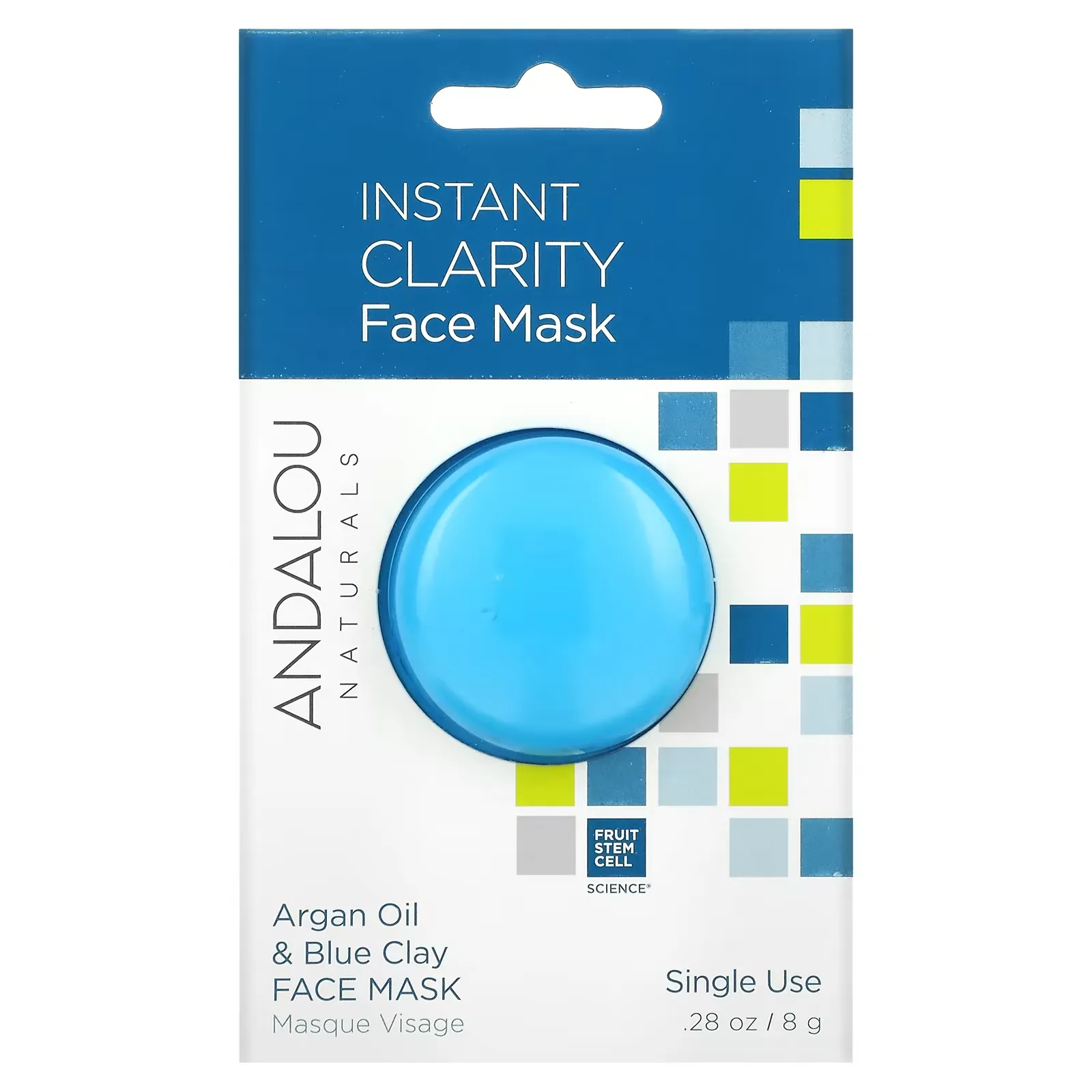 Instant Clarity Beauty Face Mask, Argan Oil & Blue Clay, 0.28 oz (8 g)