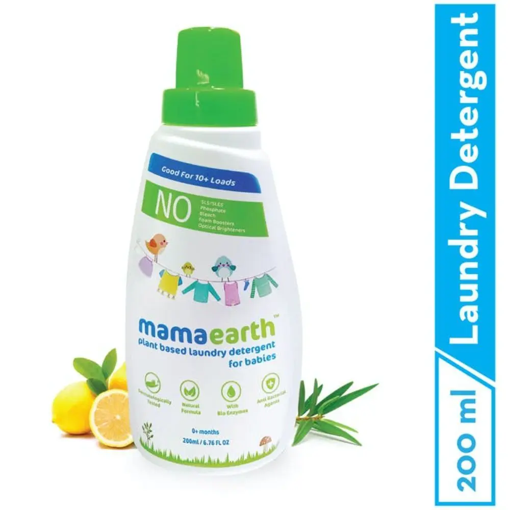 Mamaearth Mamaearth's Plant Based Baby Laundry Liquid Detergent, With Bio-Enzymes and Neem Extracts, 200ml