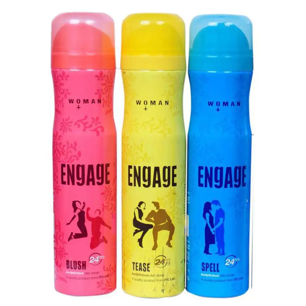 Engage Spell Tease and Blush Deo Combo of 3,  165 ml  for Women