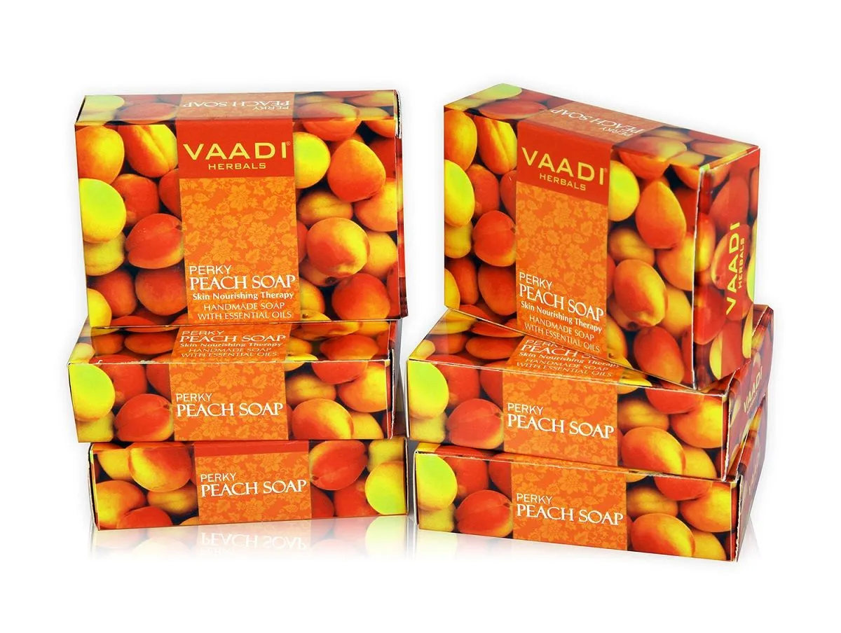 Vaadi Herbals Super Value Pack Of 6 Perky Peach Soap