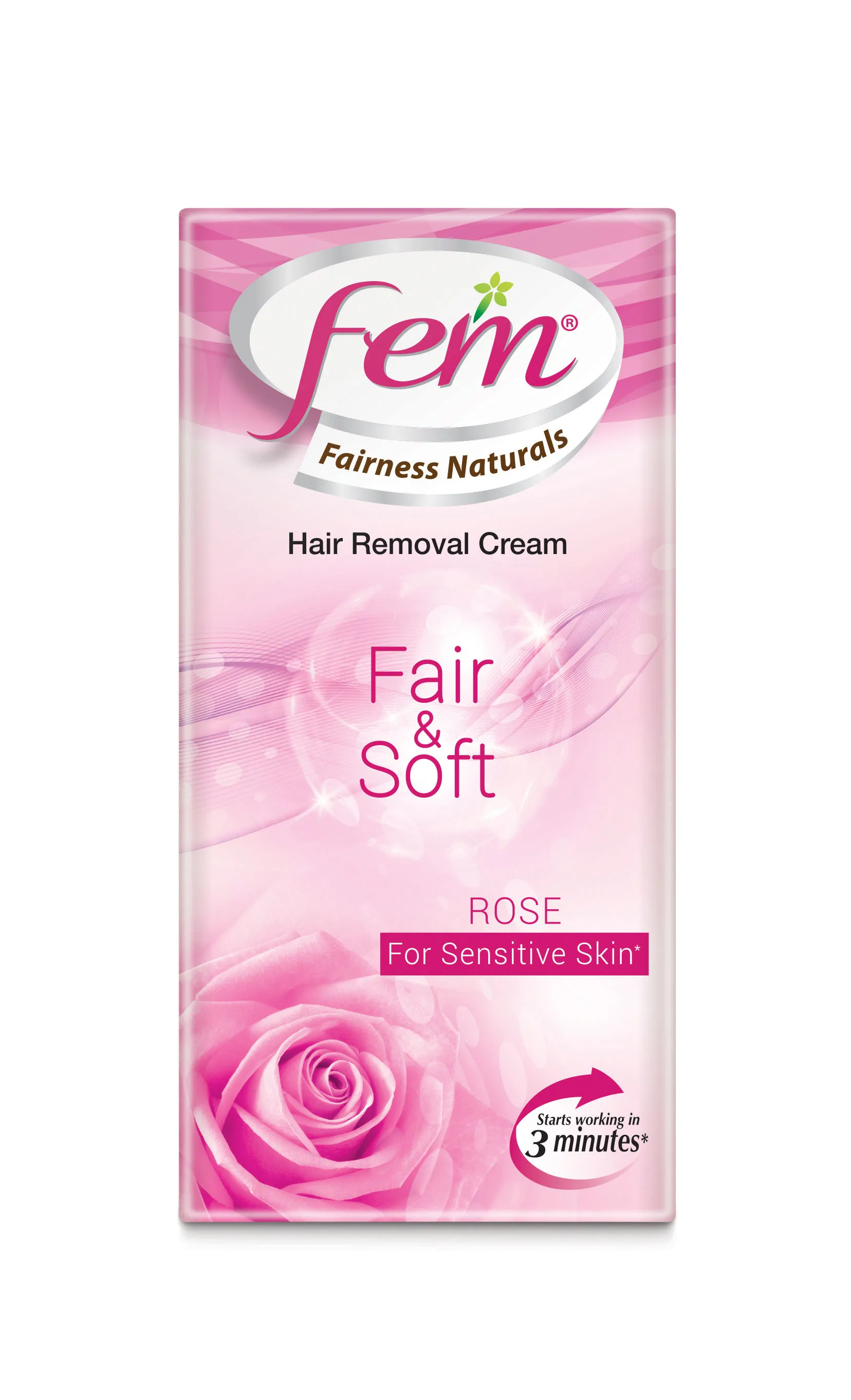 Fem Fair & Soft Rose Hair Removal Cream - Sensitive Skin