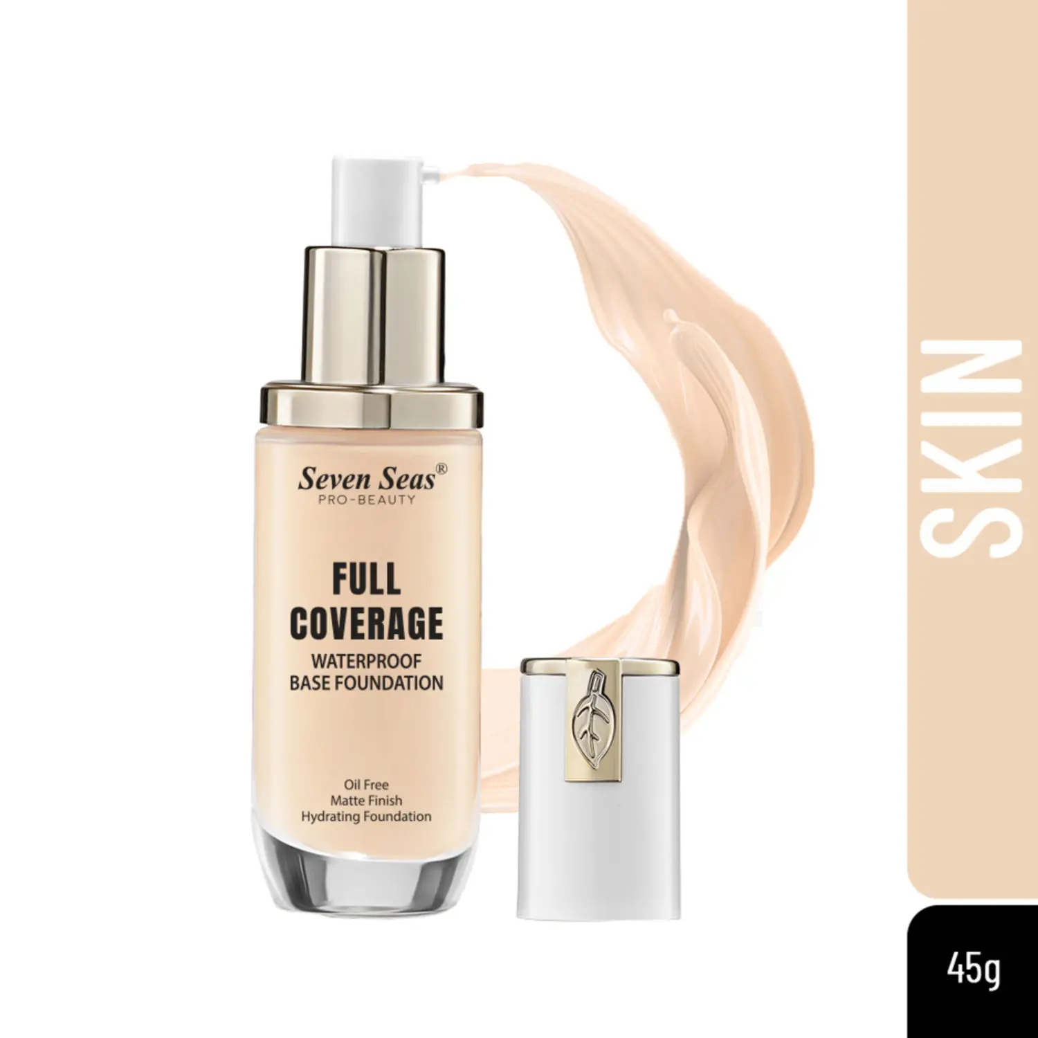 Seven Seas Full Coverage Base Foundation Oil Free Waterproof Foundation (Skin) 45G