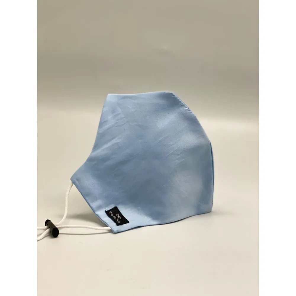 The Tie Hub Sky Blue Solid 100% Premium Cotton Reusable Face Mask