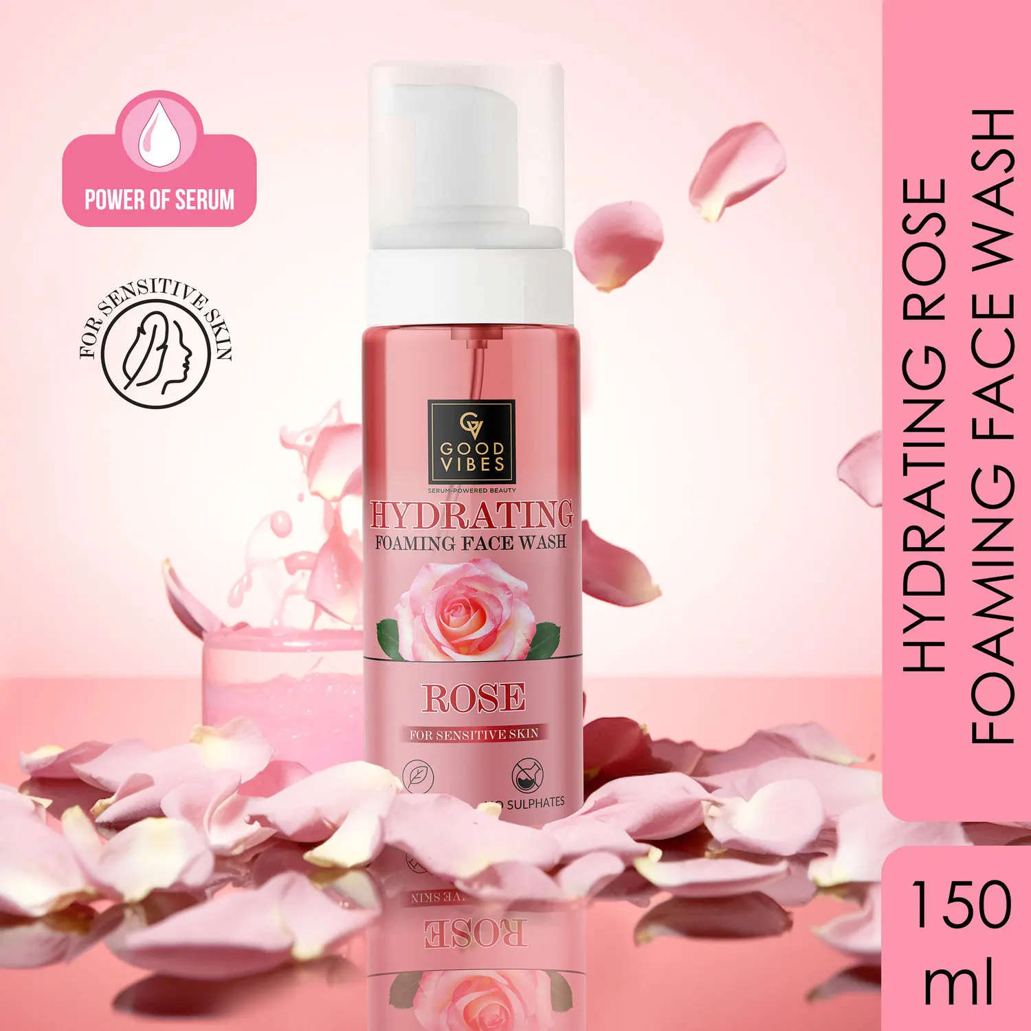 Good Vibes Hydrating Rose Foaming Face Wash (150ml)