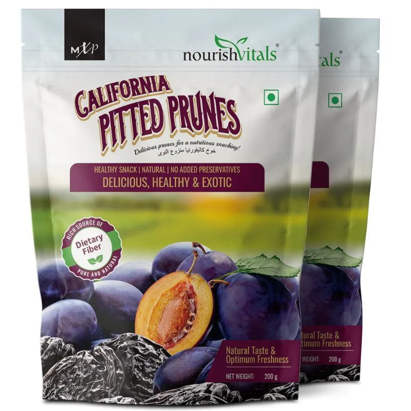 NourishVitals California Pitted Prunes, Healthy Snack, Delicious, Healthy & Exotic