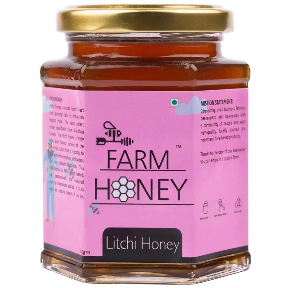 Farm Honey Litchi Honey,  250 g  Unflavoured