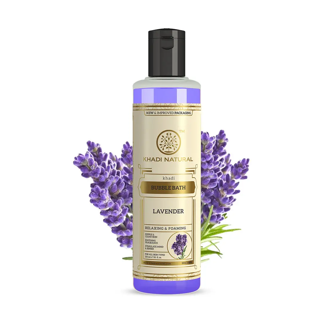 Khadi Natural Lavender Bubble Bath Body Wash| Soft & Supple Skin - 210 ml