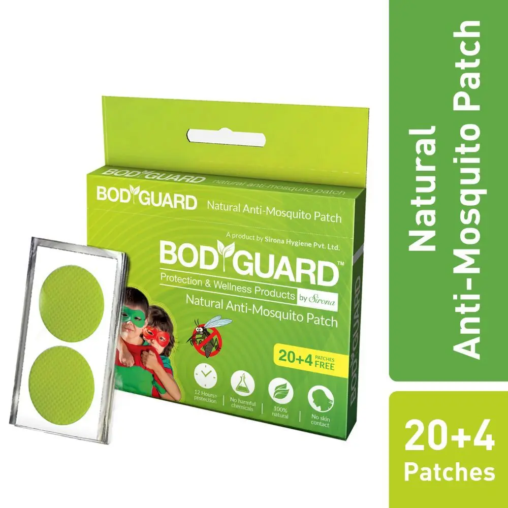 Bodyguard Premium Natural Anti Mosquito Patches - 20 + 4 Patches