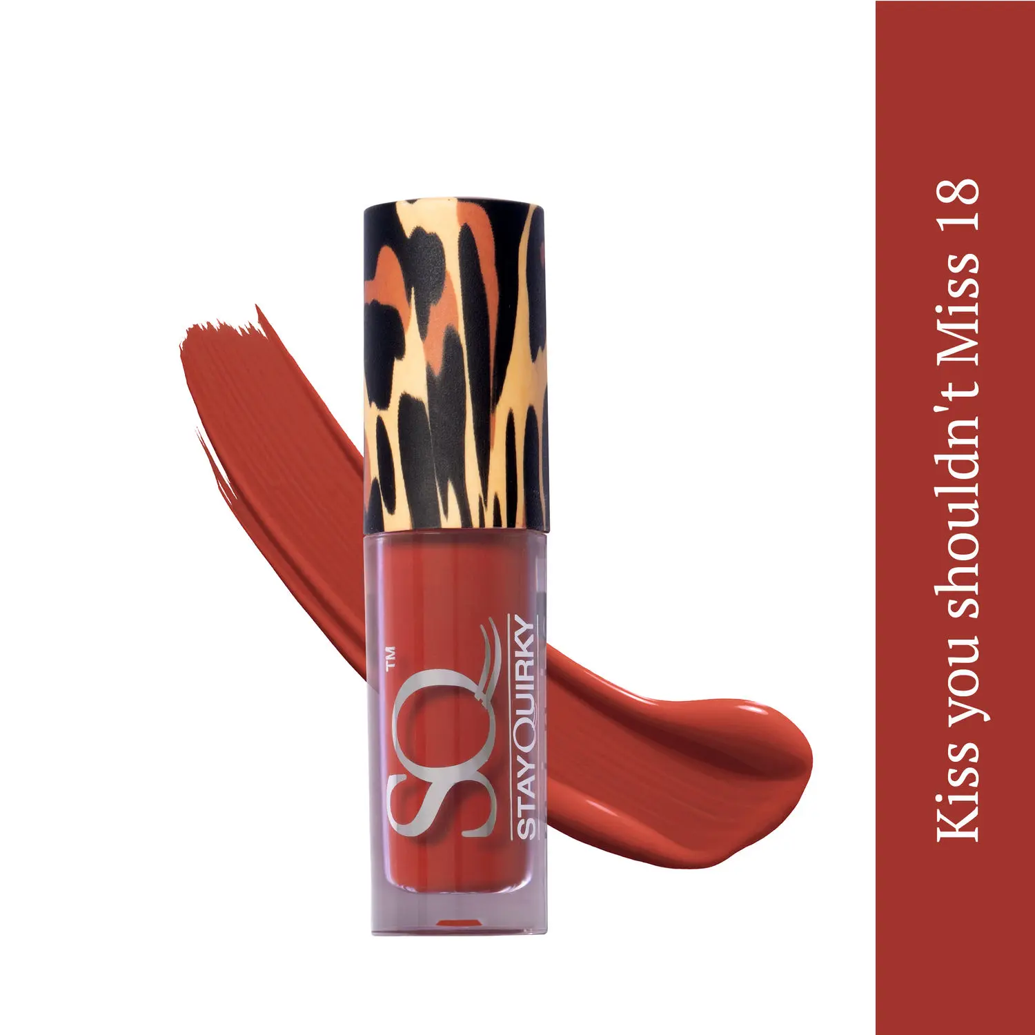 Stay Quirky Mini Liquid Lipstick Red - Kiss You Shouldn't Miss 18 | Highly Pigmented | Non-drying | Long Lasting | Easy Application | Water Resistant | Transferproof | Smudgeproof (1.6 ml)