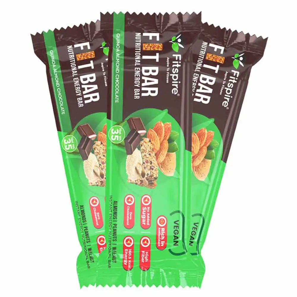 Fitspire Nutritional Energy Fit Bar,  1 bar(s)  Quinoa Almond Chocolate Pack of 3