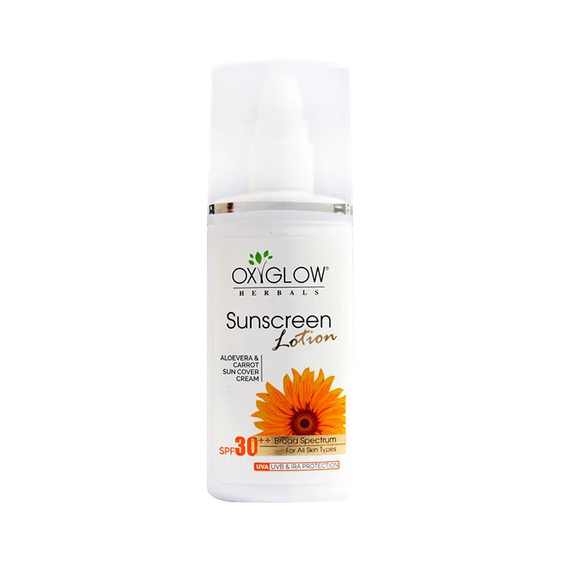 Oxyglow Herbals Aloe Vera And Carrot Sun Cover Lotion- SPF 30