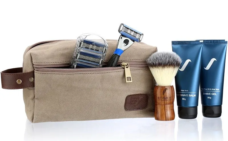 Spruce Shave Club Loaded 5X Traveller Kit (With Tea Tree Oil & Aloe Vera Shave Gel)