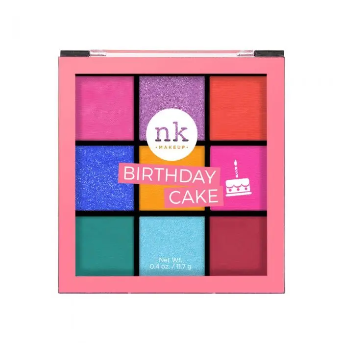 Nicka K Nine Color Eyeshadow Palette - Birthday Cake (11.7 g)