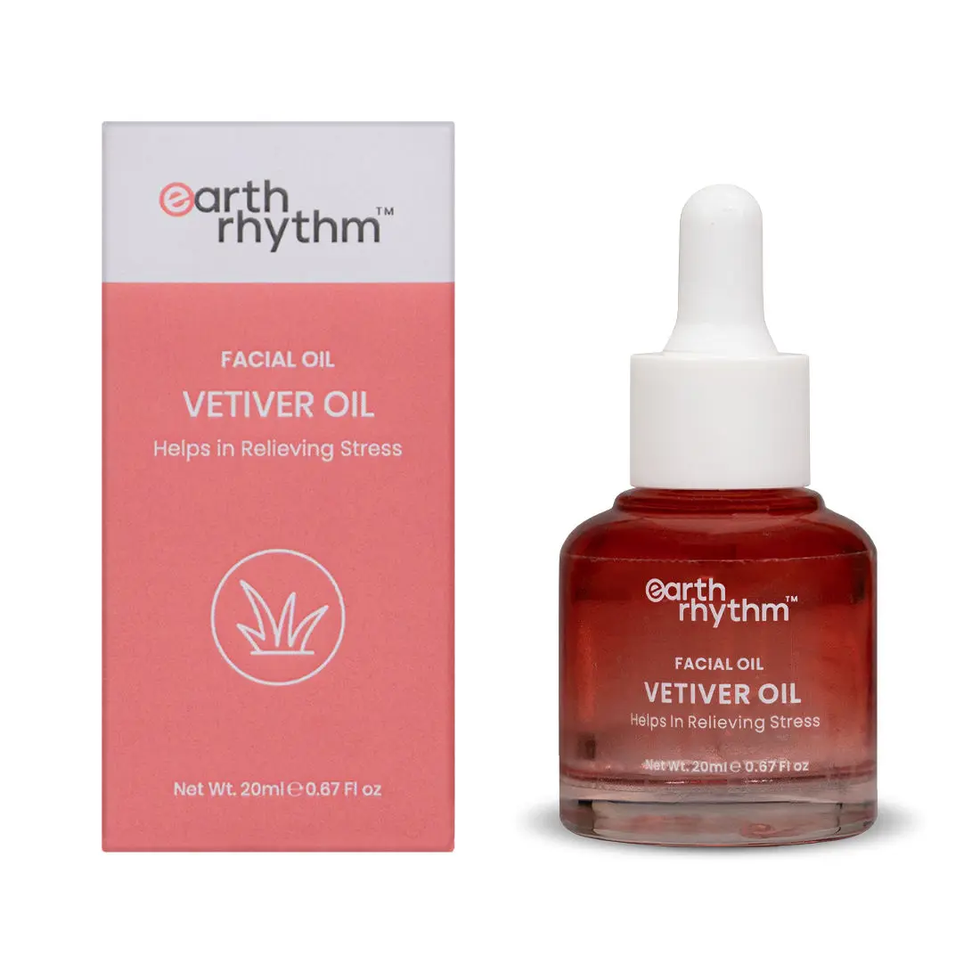 Earth Rhythm Vetiver Facial Oil | Evens Skin Tone, Moisturizing, Fades Scars | for Dry to Normal Skin | Women - 20 ML