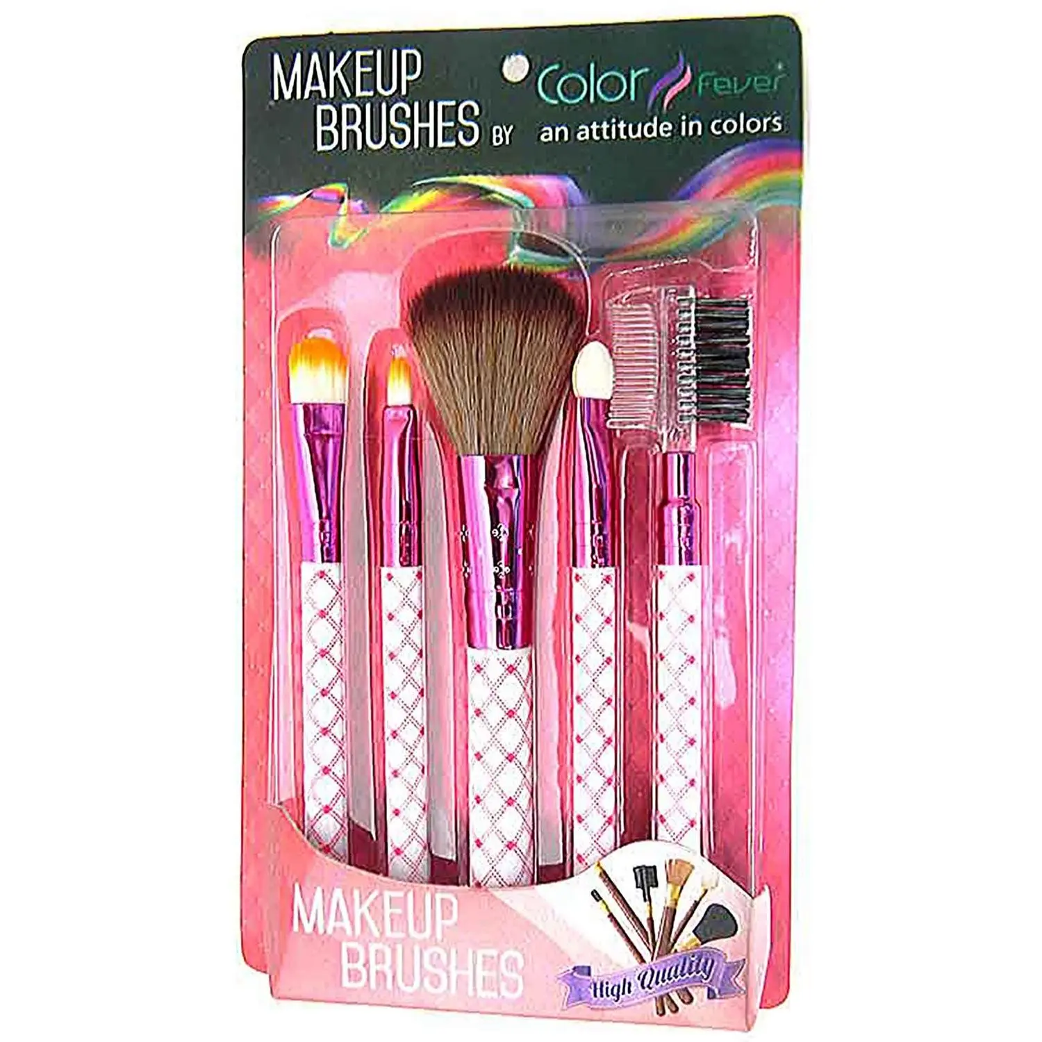 Color Fever an attitude in colors Makeup Brush Set of 5 - Hot Pink