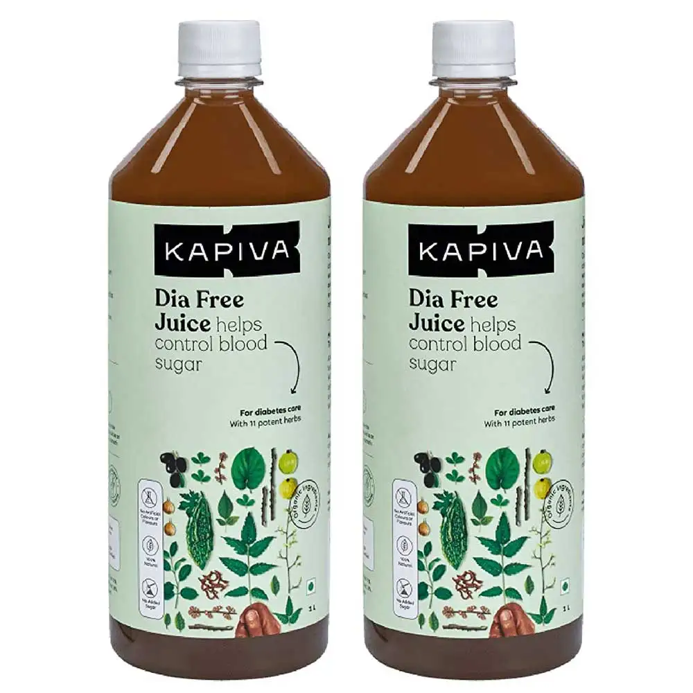 Kapiva DiaFree Juice,  Natural (Pack of 2)  1 L