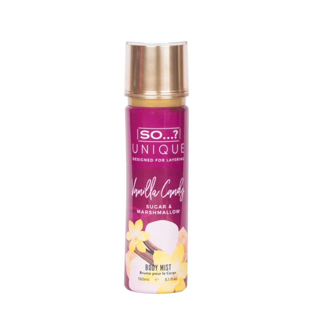 SO... Fragrance Unique Vanilla Candy Body Mist - for Women