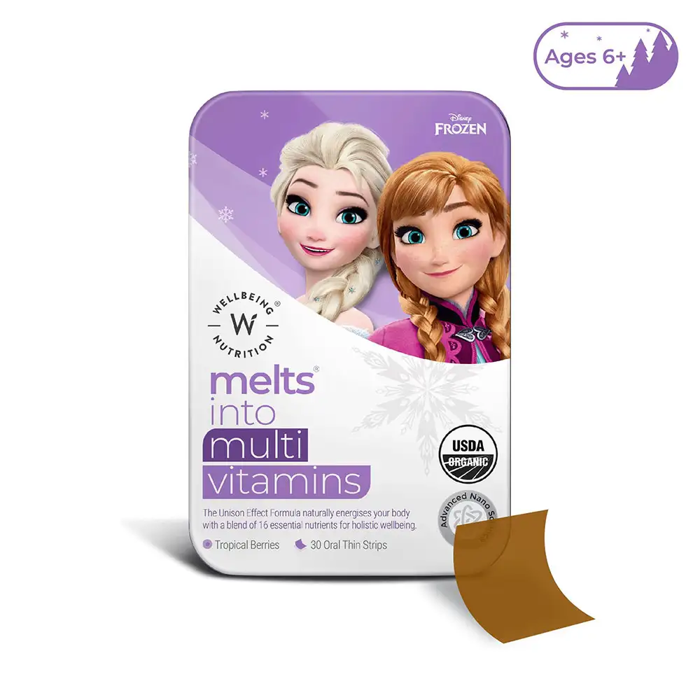 Wellbeing Nutrition Melts into Multivitamins,  30 Strip(s)  Tropical Berries (Frozen Elsa & Anna)