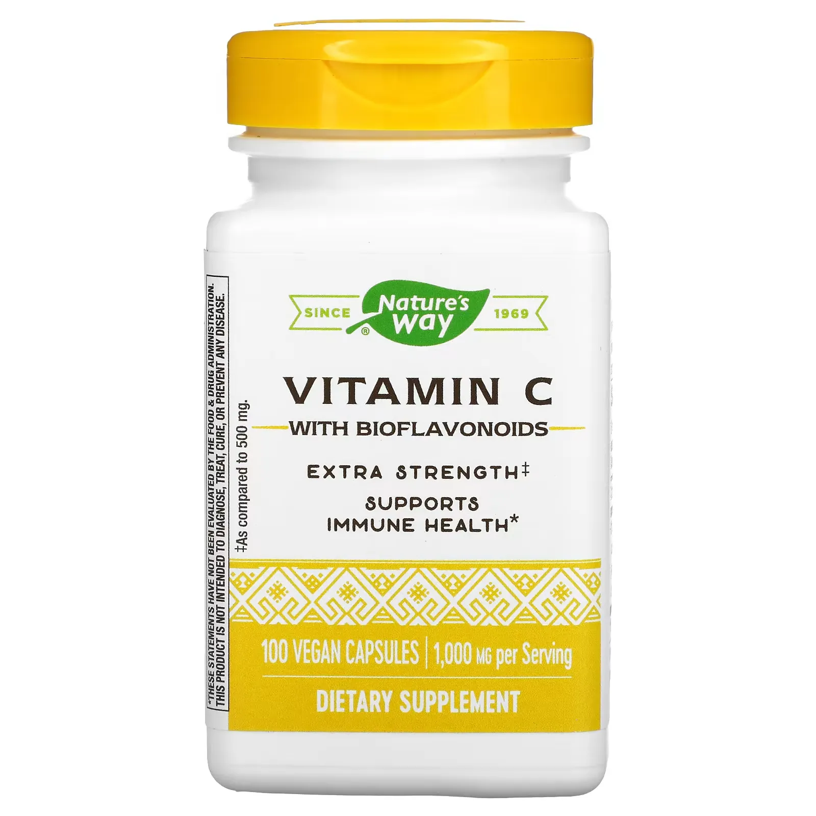 Vitamin C With Bioflavonoids, Extra Strength, 1,000 mg, 100 Vegan Capsules