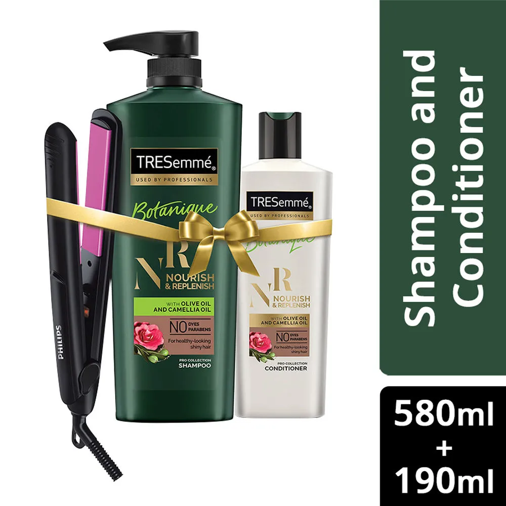 Tresemme Nourish & Replenish Shampoo & Conditioner With Philips Straightener Combo Pack