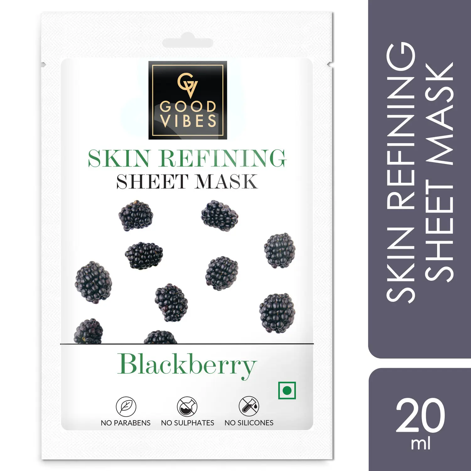 Good VIbes Blackberry Skin Refining Sheet Mask(20 ml)