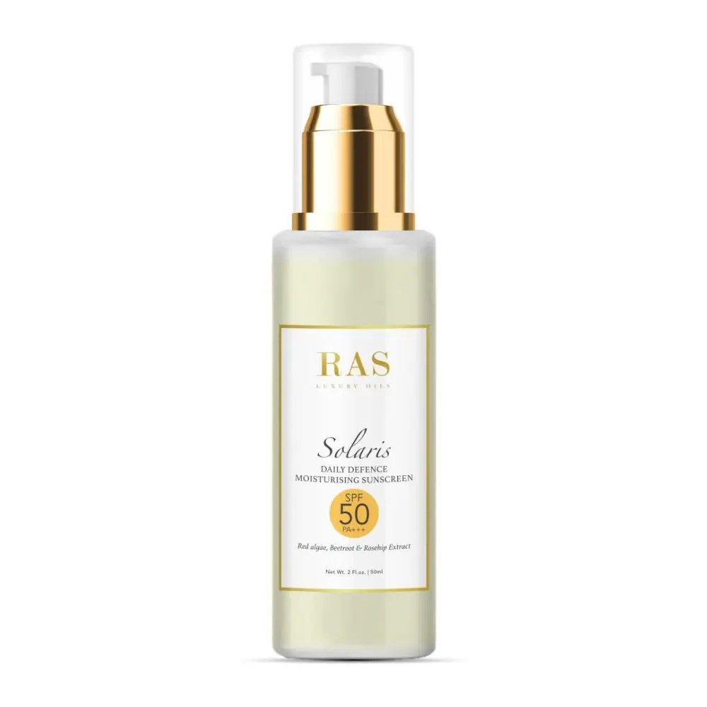 RAS Luxury Oils Solaris Daily Defence Mineral Sunscreen Moisturiser SPF 50 (50 ml)